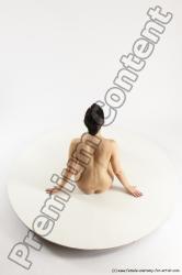 Nude Woman White Sitting poses - ALL Slim long brown Sitting poses - simple Multi angle poses Pinup